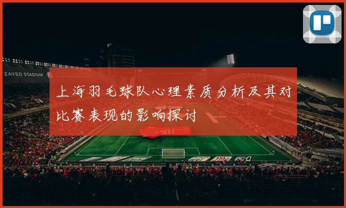 上海羽毛球队心理素质分析及其对比赛表现的影响探讨